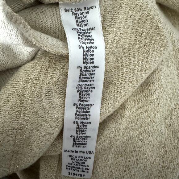 MICHAEL STARS Olivia Sparkle Mock Neck Dress Madison Gold Pockets Gold NWT M - Picture 10 of 10